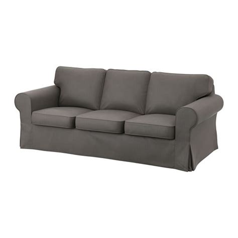 IKEA Ektorp 3 Seat Sofa COVER Slipcover NORDVALLA GRAY Grey