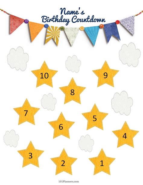 Free Printable Birthday Countdown | Customize Online