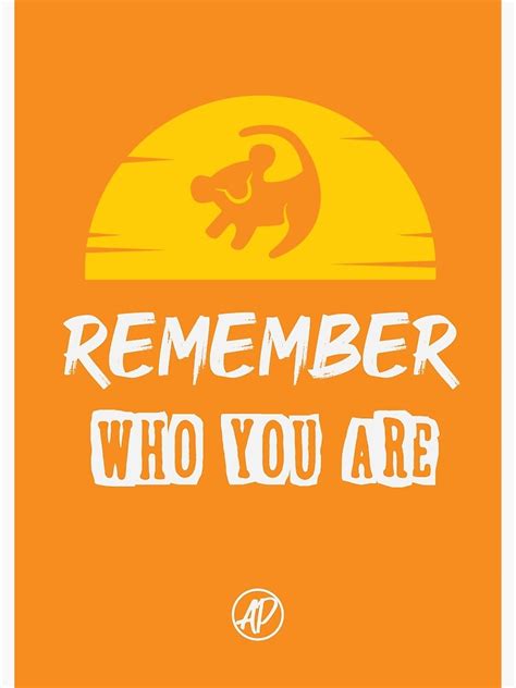 ""Remember Who You Are" Quote - The Lion King Musical" Canvas Print by ajpdesigns | Redbubble