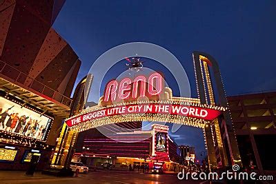 Reno Arch At Night Editorial Photo - Image: 24313051