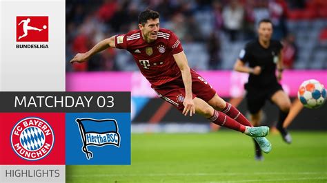 FC Bayern München - Hertha Berlin 5-0 | Highlights | Matchday 3 – Bundesliga 2021/22 - YouTube