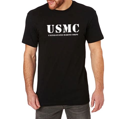 Mens USMC United States Marine Corps Casual T Shirts Men Tee-in T-Shirts from Men's Clothing on ...