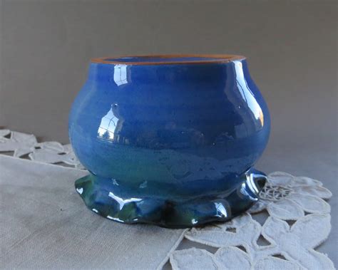 Vintage Blue Vase Ceramic Vase Pottery Vase Flower Vase Blue | Etsy