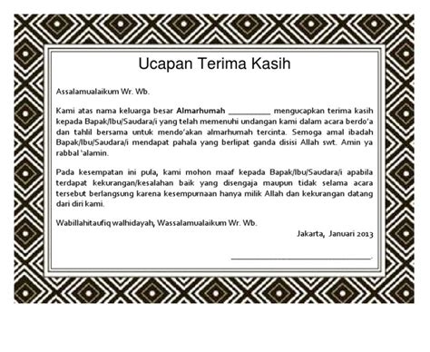 Yuk Lihat Ucapan Terima Kasih Dari Keluarga Almarhum Terbaru - Contoh Ucapan Terbaik