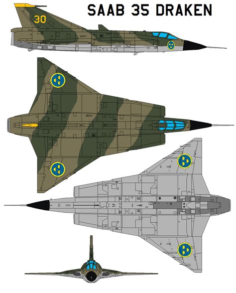 Saab 35 Draken by bagera3005 on DeviantArt