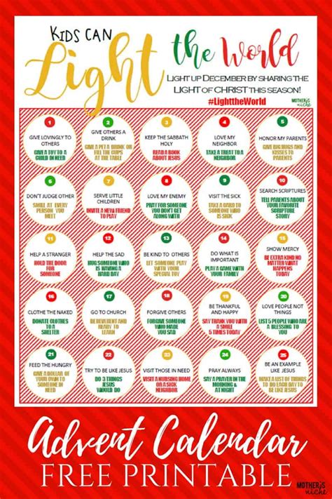 Family Advent Calendar 2024 Printable - Brit Marney