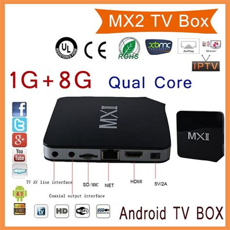 20156 New XBMC Fully Loaded MX2 TV Box Android 4.2 Dual Core 1G + 8G Chip HDMI WiFi DLNA Google ...