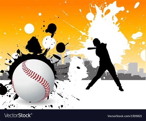 Graffiti baseball Royalty Free Vector Image - VectorStock