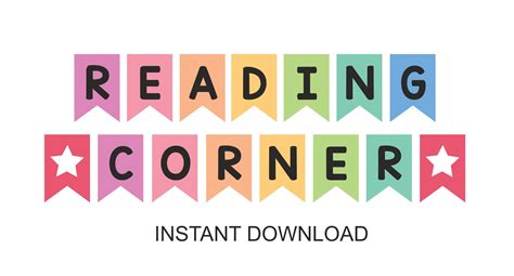 Reading Corner Banner Printable / Reading Corner Bunting / - Etsy Canada