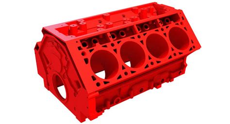 Printable V8 Engine Block 3D model | CGTrader
