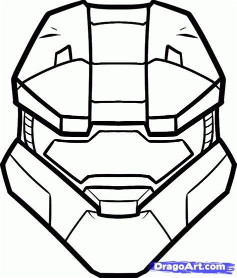 Halo Master Chief Helmet Coloring Pages Coloring Pages