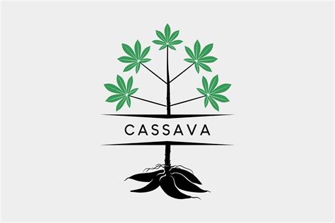 Cassava or cassava tree logo design in a creative concept 12983840 Vector Art at Vecteezy