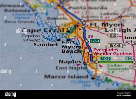 Fort myers beach map hi-res stock photography and images - Alamy