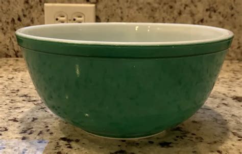 VINTAGE PYREX MCM Primary Colors Green Mixing Nesting Bowl 403 2-1/2 QT $26.99 - PicClick