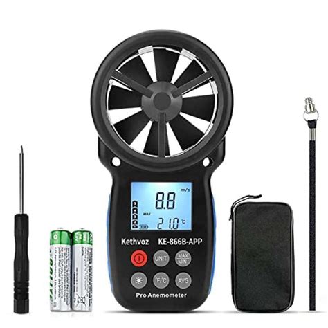 Promo Digital Anemometer Wind Speed Meter, Kethvoz Anemómetro Handheld Windspeed Gauge Measure ...