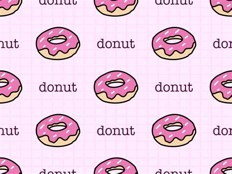 Donut cartoon character seamless pattern on pink background 13219781 Vector Art at Vecteezy