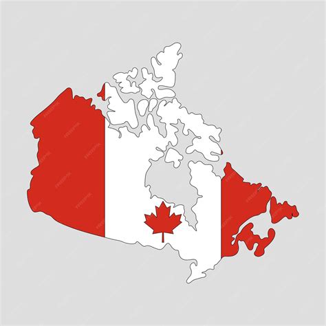 Premium Vector | Outline map of the country of Canada. Vector illustration