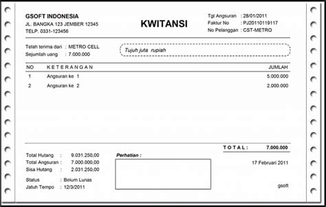 Template Kwitansi Pembayaran Excel - IMAGESEE