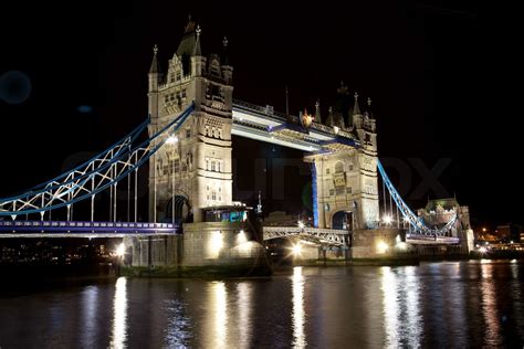 Night view of Tower Bridge, London, UK | Stock image | Colourbox