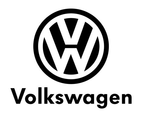 Volkswagen Brand Logo Car Symbol With Name Black Design German ...