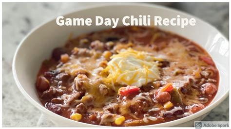 Game Day Chili Recipe - YouTube