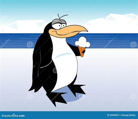 Penguin With Ice Cream Cone. Stock Photography - Image: 2904822