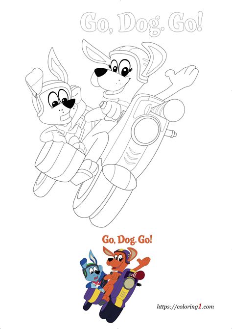 Go Dog Go Coloring Pages - 2 Free Coloring Sheets (2021)