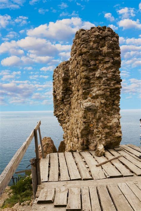 Cembolo Genoese Fortress in Balaklava Stock Photo - Image of crimea, rock: 32199324