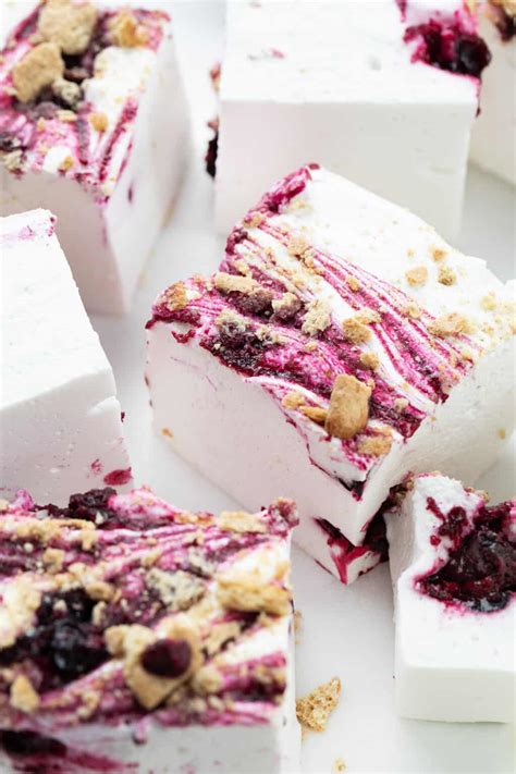 Blueberry Marshmallows - i am baker