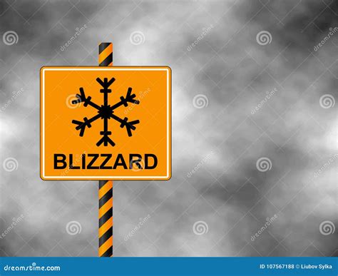 Blizzard Warning Sign Vector Illustration | CartoonDealer.com #42335272