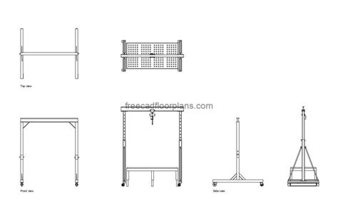 Portable Gantry Crane - Free CAD Drawings
