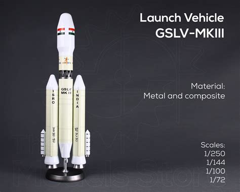 Indian ISRO GSLV MK3 Rocket Spacecraft Launch Vehicle Scale Model - Etsy