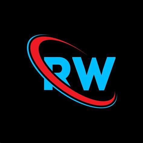 RW logo. RW design. Blue and red RW letter. RW letter logo design ...