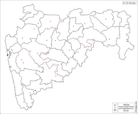 Blank Simple Map Of Maharashtra Cropped Outside - Bank2home.com