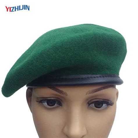 YZJ20181108 Custom Military Beret Green Cap Wholesale Men Women Wool ...