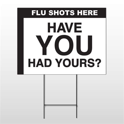 Flu Shot 1 Wire Frame Sign - Flu Shot - Medical & Health Care ...