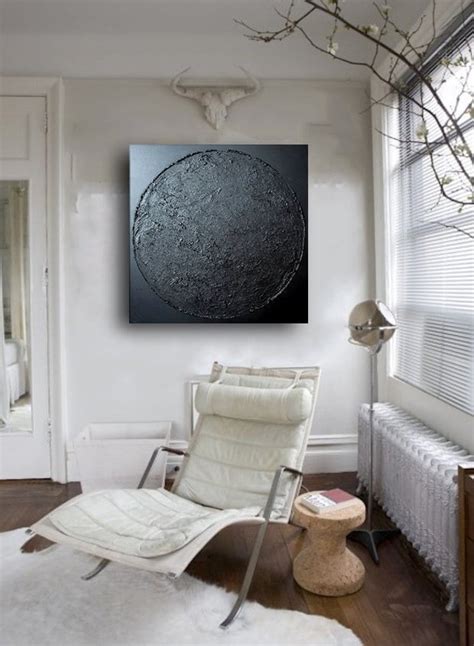 black painting / Home Decor / Wall Decor / Minimalist Art / Abstract ...