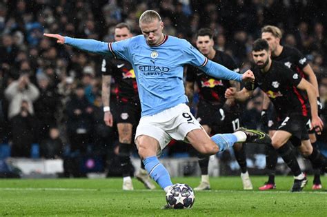 Erling Haaland scores five times as City beats Leipzig