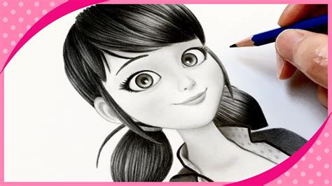 Drawing Miraculous🐞Marinette pencil sketch - YouTube