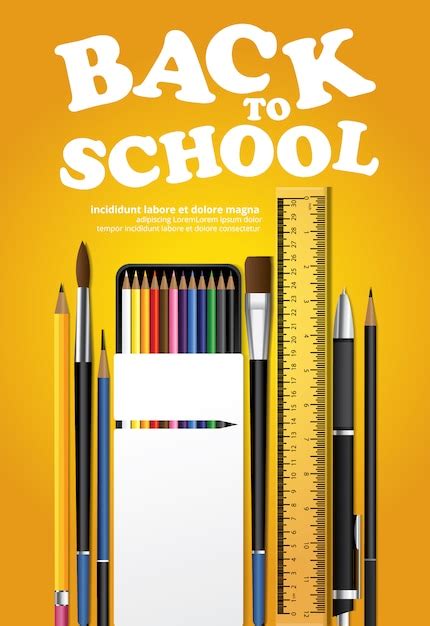 Back to school poster template | Free Vector