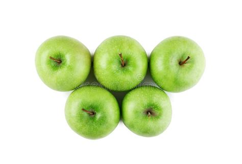 Five apples isolated stock image. Image of organic, white - 23868481