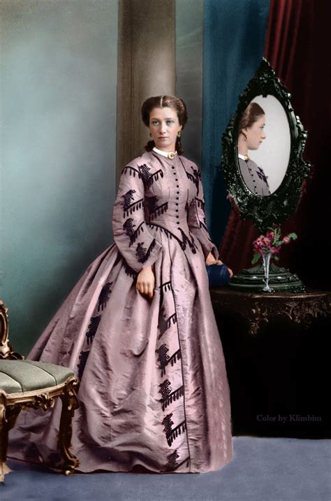 Colorized image, ca mid-late 1860s. via Klimbim Civil War Fashion ...