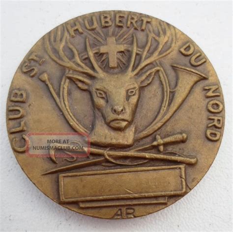 St Hubert / Saint Hubertus & Stag Hunting Bronze Medal