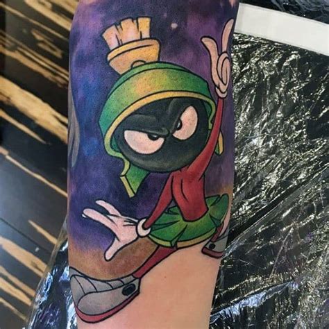 40 Marvin The Martian Tattoo Designs For Men - Cartoon Ink Ideas