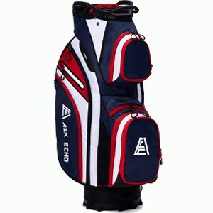 ASK ECHO Premium Golf Cart Bag with 14 Way Full Length Dividers Plus Putter Tube - Store 4 Golfers