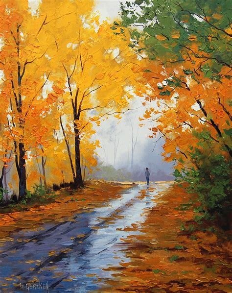 Autumn road | Original Oil Painting from my Autumn Series ww… | Flickr