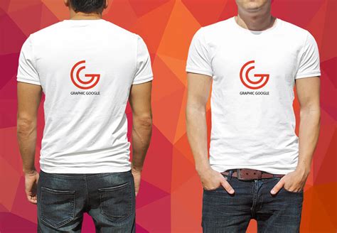 Front and back male T-Shirt Mockup - Mockup World