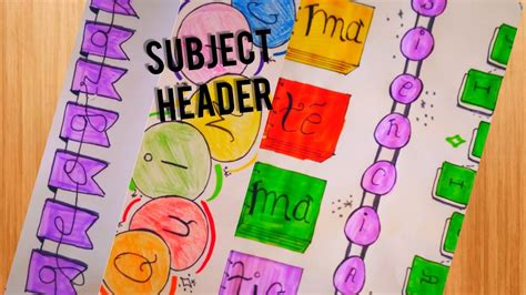 Subject Header ideas || back to school /design book / notes ideas - YouTube