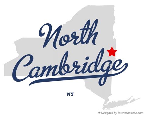 Map of North Cambridge, NY, New York