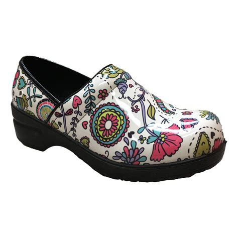 Savvy Brandy Women's Nursing Clog in Good Vibes White | Nursing clogs, Clogs, Nursing shoes